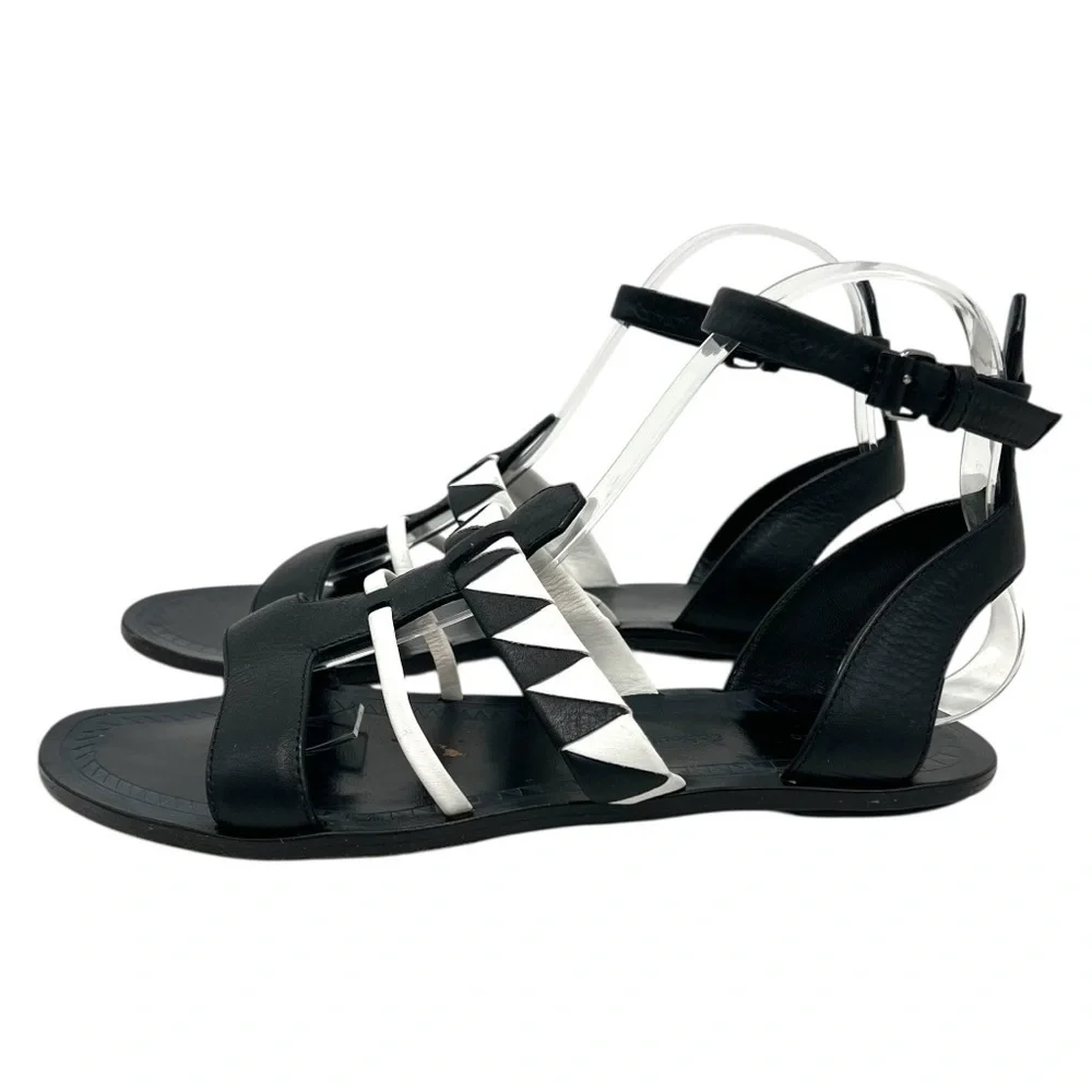Proenza Schouler Leather Two Tone Gladiator Ankle Strap Sandals Women’s 38 - Picture 5 of 15